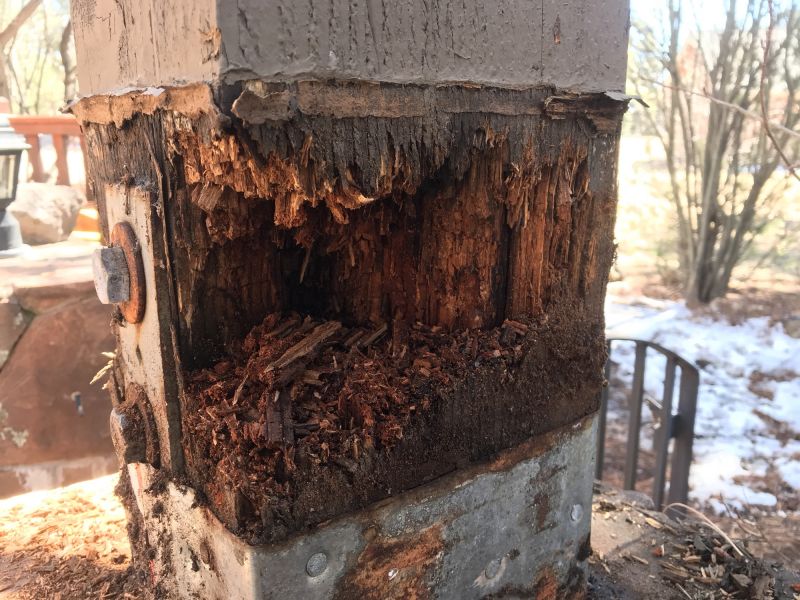 Rot Damage to Porch Posts
