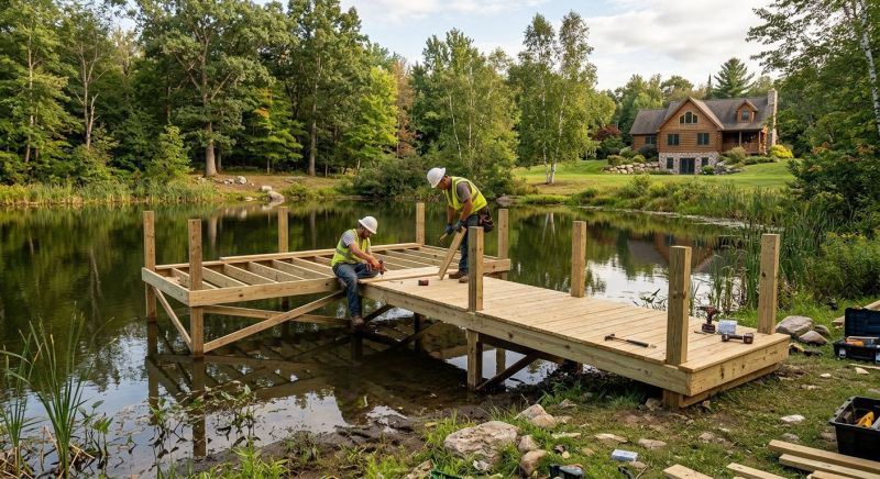 Wood Dock Installation in Olathe, KS